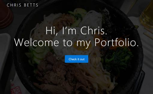 Portfolio site screenshot